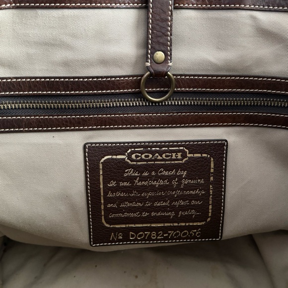 Coach Brown Leather Tote Bag - Picture 5 of 7